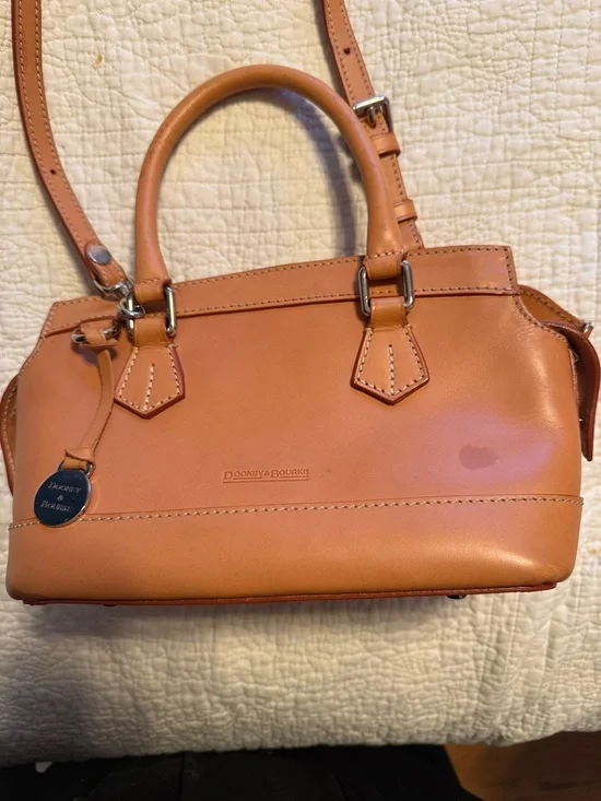 Dooney & Bourke Tan Leather Satchel - Picture 1 of 8